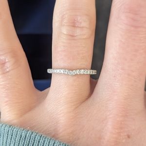 Platinum V Wedding Band 1/5 carat